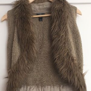MNG faux fur vest
